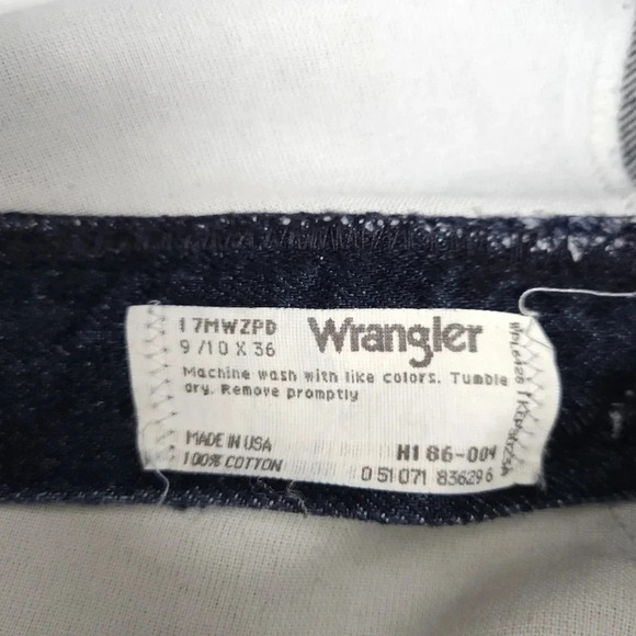 Vintage Wrangler Mom Jeans High Rise Dark Wash Denim Long Tall - Picture 4 of 4